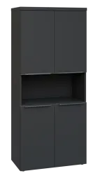 SIN 5 - 84DN kancelářská skříň, 4-dveřová/nika, 1820x800x400, antracit